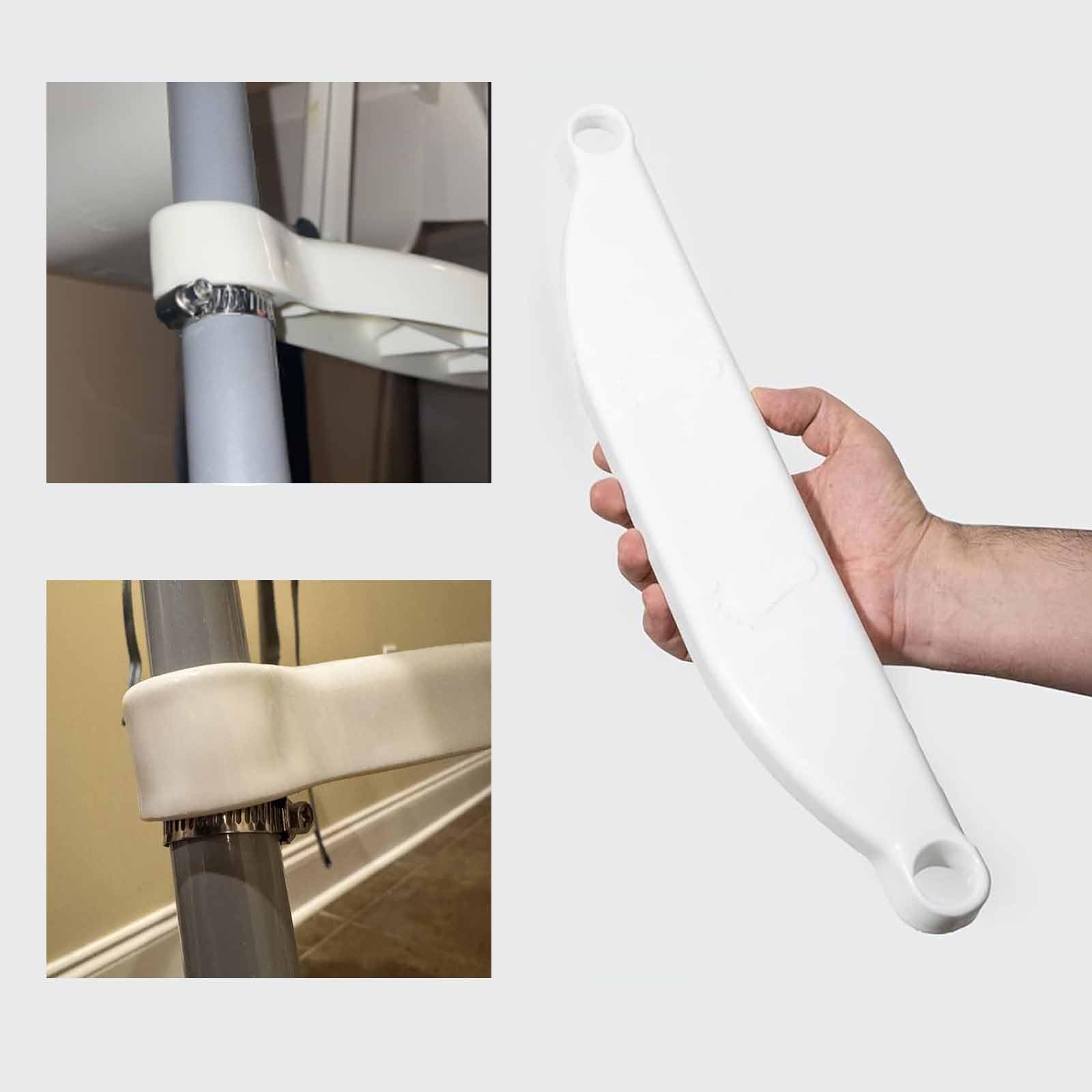 HANQ Reposapiés para silla alta, altura ajustable, reposapiés portátil para bebé, accesorios para silla alta, compatible con reposapiés IKEA Antilop para silla alta (blanco)
