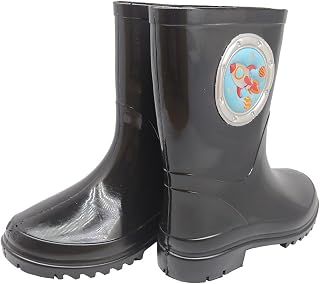 Galocha Infantil Masculina Bota Borracha Camin Meninos Preta