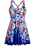 HUAKARY One Piece Bathing Suit for Women Tummy Tuck Swim Dre...