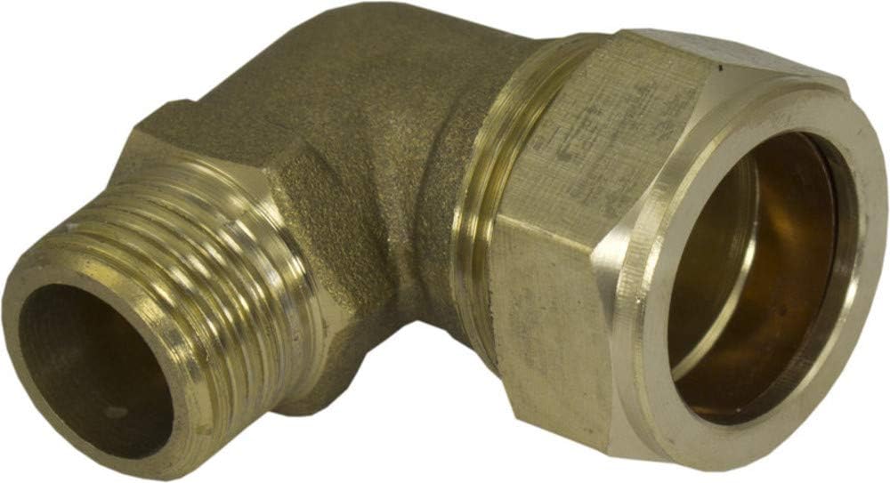 Duda Energy 3/4" Brass Compression x 1/2" Male Fitting, 5 Pack