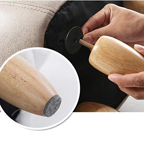 Poufs tabourets multifonctions en simili cuir beige bovin - 3