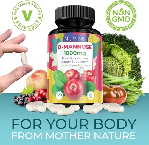 Image of D Mannose 120 Capsules - 1000 mg per Dose - Dietary Supplement