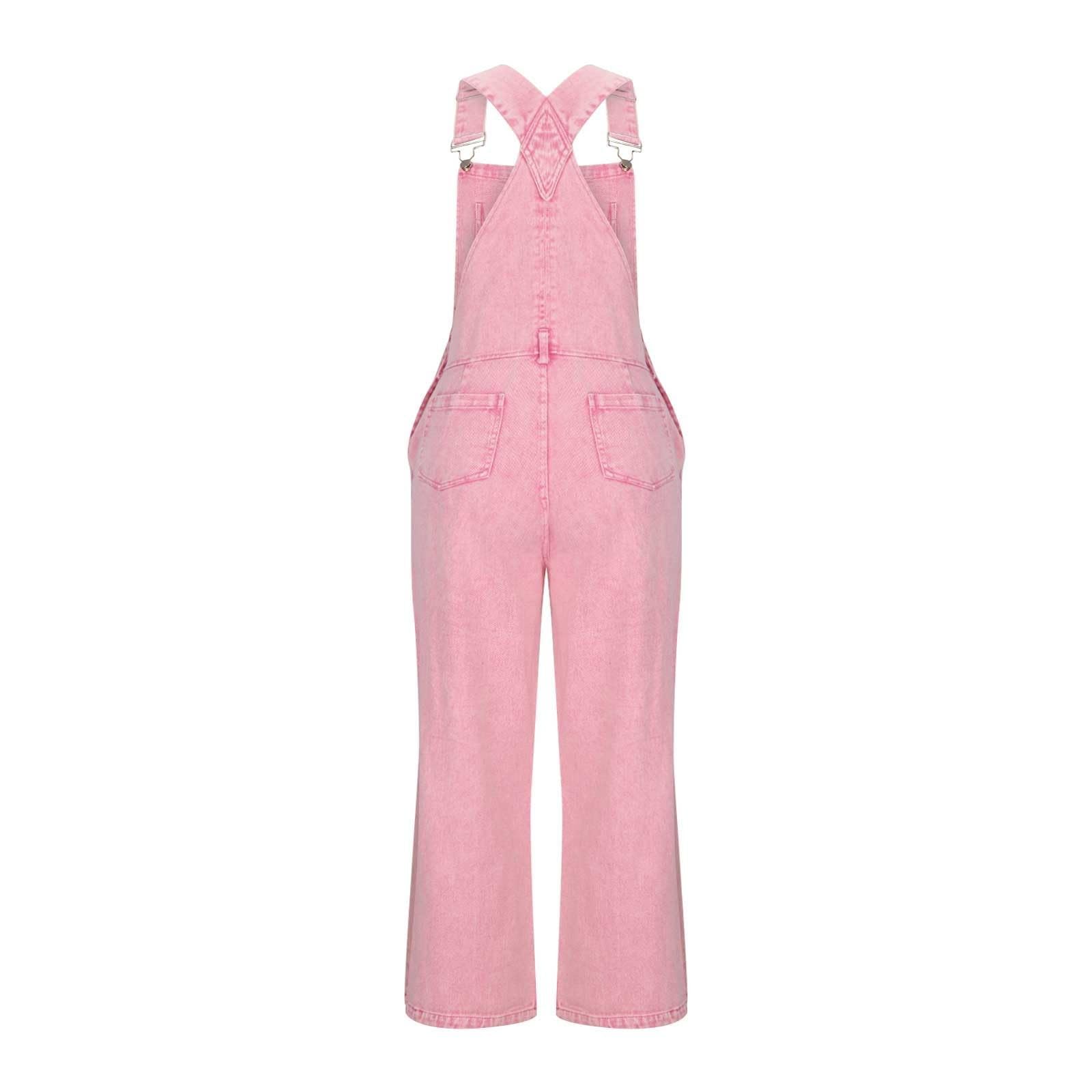 Genérico Peto Vaquero Mono Mujer Disfraz Algodón Monos Casual Ligero Pantalones Invierno Jumpsuit Primavera Vestir Tejanos Trabajo Largo