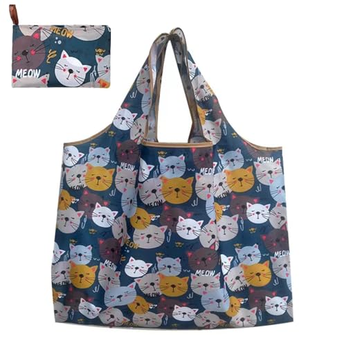 JJiaoLinin Bolsa de la Compra Plegable, Bolsa de compras plegable ecológica,Bolsa de compras reutilizable,para la compra diaria de alimentos, Viajes al aire libre, Camping y senderismo