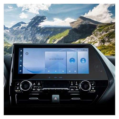 Protection écran GPS Toyota Highlander verre trempé anti-rayures 12,3" 2020