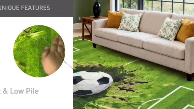 Tapete Área Soccer 5x7ft Lavable y Antideslizante miniatura 7
