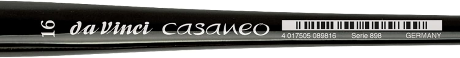 da Vinci Watercolor Series 898 Casaneo Paint Brush, Oval Pointed Wash New Wave Synthetics, Size 16