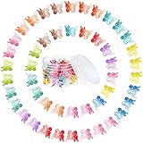 48 Pieces Butterfly Hair Clips Beautiful Mini Butterfly Hair Accessories for Women Plastic Clear Claw Clips Small Cute Jaw Clips Assorted Color Spring Girls Butterfly Clips for Women and Girls