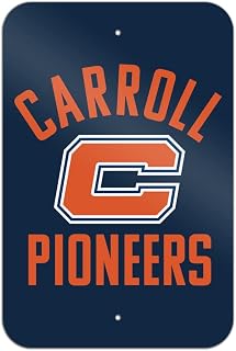 Carroll University Pioneers Logo Home Business Office Sign - Metal - 6" x 9" (15.3cm x 22.9cm)