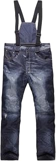 HEYDHSDC Men Adult Warm Snow Pants Outdoor Ski Snowboard Skate Bibs Adult Jeans Snow Pants