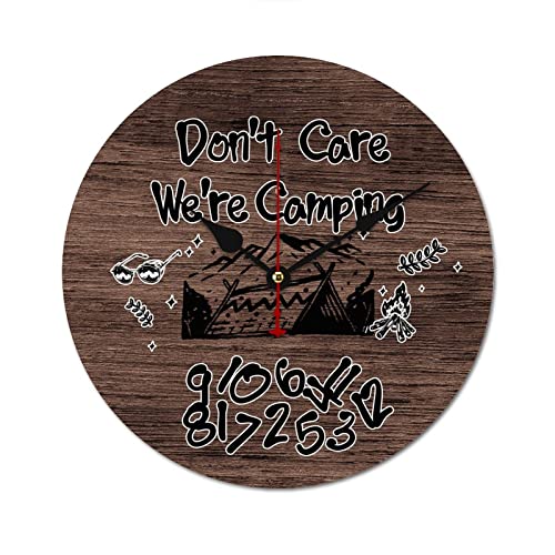 Horloge murale camping rustique 38cm pour rompre la monotonie murale