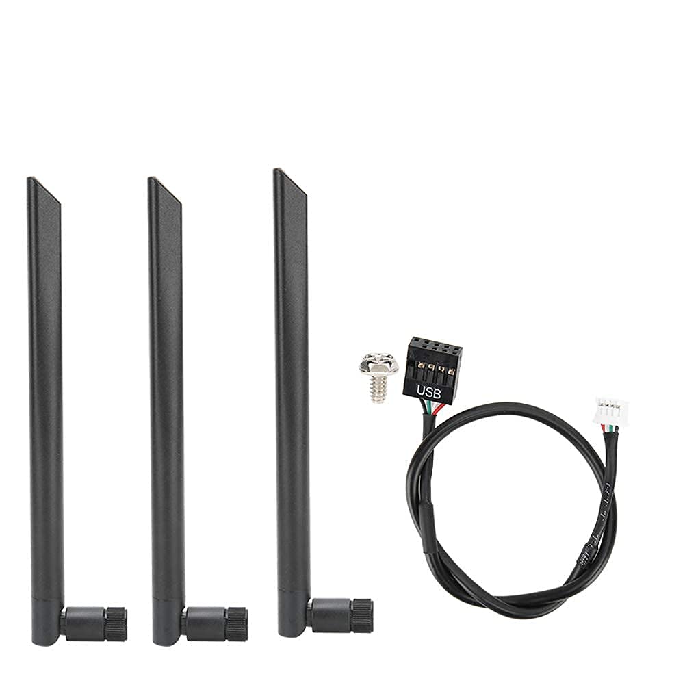 Scheda WiFi PCIe, Scheda di Rete Wireless Dual Band 802.11AC 1750Mbps Bluetooth 4.0 con 3 Antenne, Adattatore PCI Express per Desktop PC, 1 Pezzo