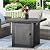 OutVue 32 Inch Propane Fire Pit Table, Outdoor Gas Fire Pits with 2 Drink Holders, Lid & Lava Rock, 50000 BTU Firepit for Dinning, Party in Outside, Patio, Garden or Yard