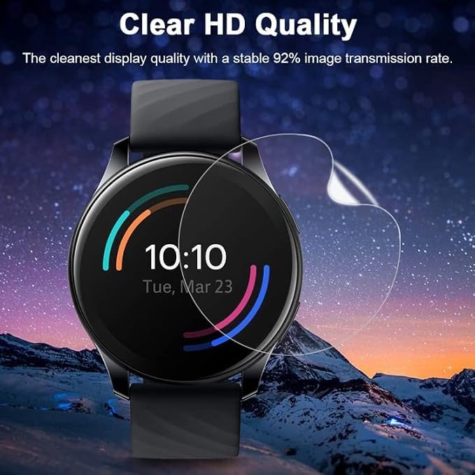 Image of BLACKSHEEP 2 Pack Membrane For Samsung Galaxy Watch 4 / Watch 5 /6 / 7 (44mm) Full Screen Coverage Flexible Watch Screen Protector with Easy Installation Kit-