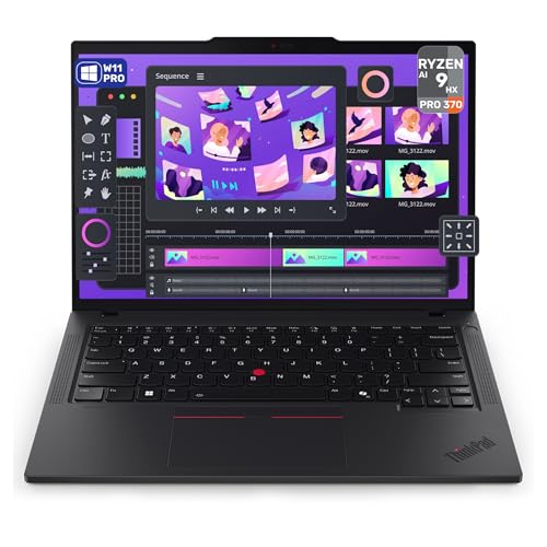Image of Lenovo ThinkPad P14s Gen 6 Mobile Workstation, AMD Ryzen AI 9 HX PRO-370, 96 GB DDR5 RAM, 2 TB PCIe SSD, 14 inch WUXGA (1920x1200) IPS Display, AMD Radeon 890M, Backlit Keyboard, W11 Pro, Black