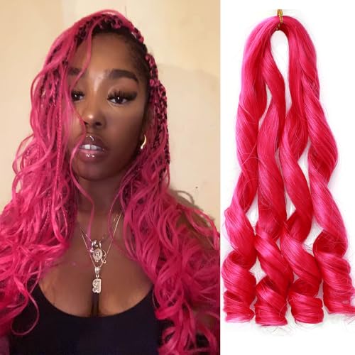 French Curl Braiding Hair 12 Inch Curly Braiding Hair 8 Packs Pre Stretched French Curl Braids Synthetic Extensions Lightweight Hair for Women Loose Wavy for Braids Mulberry Color