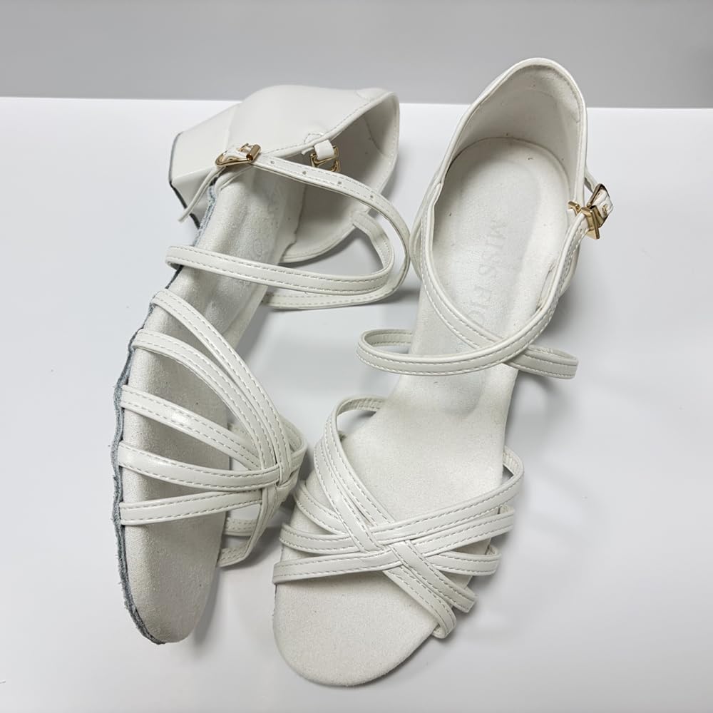 Scarpe da ballo da ragazza latina PU scarpe da ballo Salsa scarpe da ballo donna con tacco da 3,5 cm