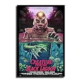 The 1954 Horror Film, The Creature from The Black Lagoon Canvas Art Poster and Wall Art Picture Print Modern Family Bedroom Decor Posters 16x24inch(40x60cm)