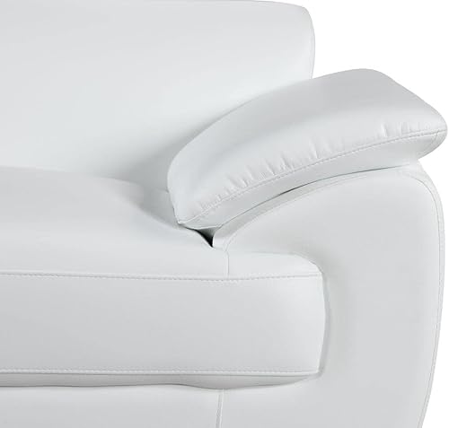 Miniatura 6 de Blackjack Furniture 4571 Veal Collection - Juego de sofá de 3 piezas de piel auténtica, sofás modernos con reposacabezas ajustables, cojines de