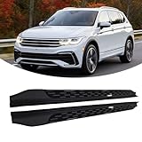 2PCS Aluminum Side Steps Running Boards Compatible with Volkswagen VW Tiguan 2018-2023 2024 Fixed Mount Nerf Bars with Anti-Slip Surface Rugged Rocker Panel & Door Protection
