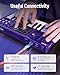 Synido USB C MIDI Keyboard Controller 25 Keys with 8 Backlit Drum Pads, OLED Screen, Portable MINI MIDI Keyboard for Music Production – Purple, TempoKEY K25