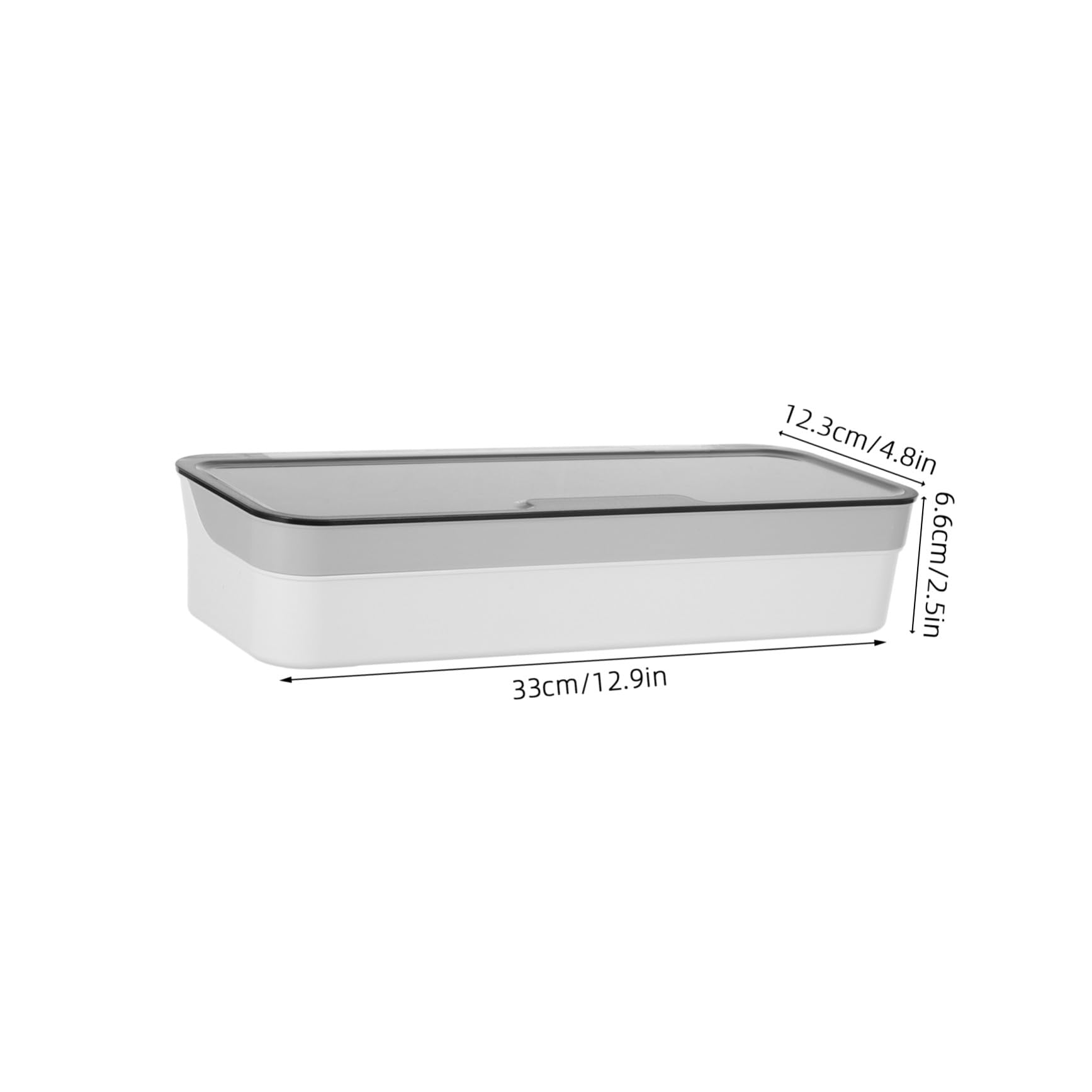 Gatuida Bandeja Organizadora para Cubiertos con Tapa Abatible, Apilable y Transparente, Contenedor para Utensilios de Cocina con Protección Anti Polvo, Adecuado para Almacenamiento