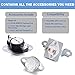 BTNTVEN Dryer Thermal Thermostat Kit - DC96-00887A & DC47-00016A Thermal Fuse & DC47-00018A Thermostat - Fit for Samsung & Kenmore Dryers - Black