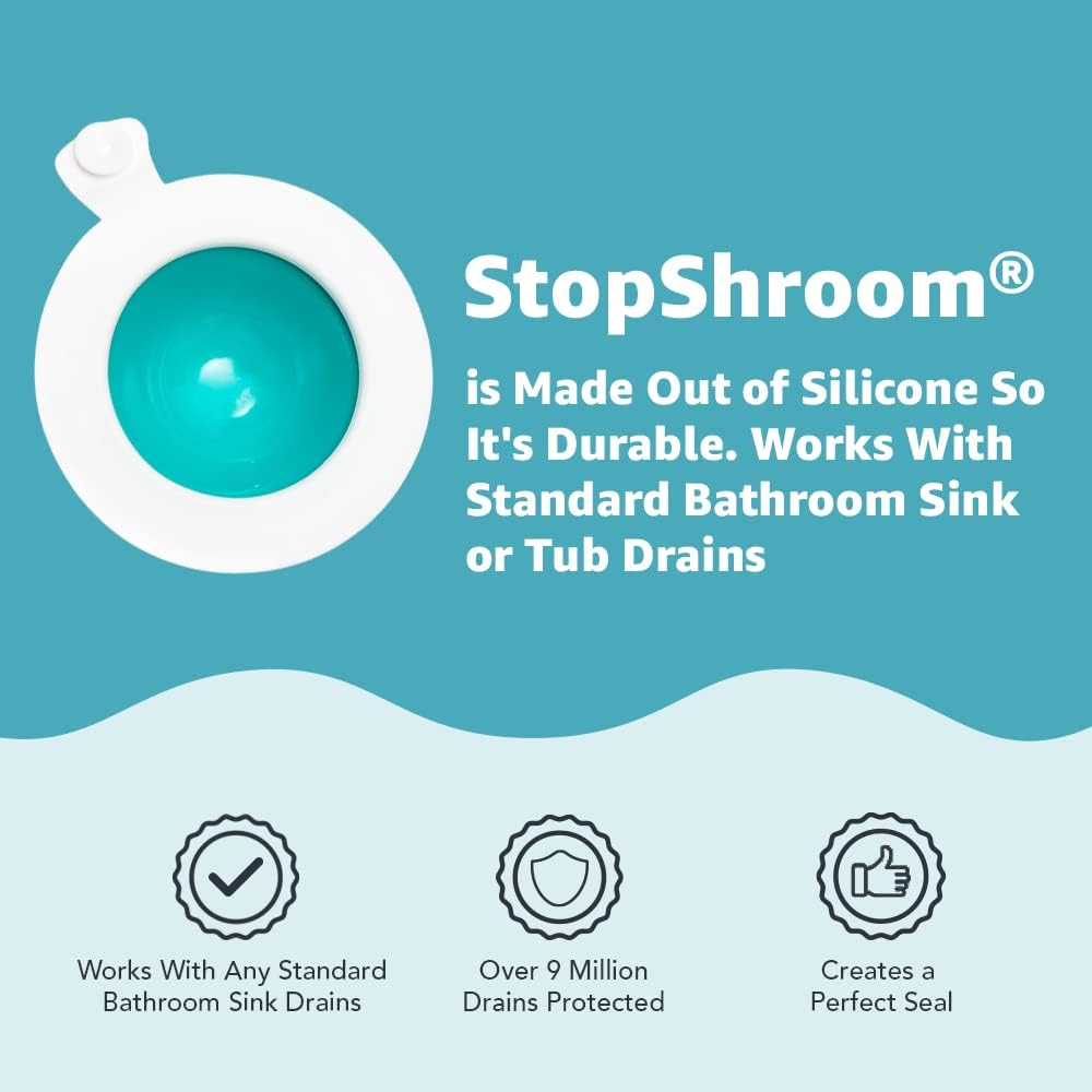 Universal White Silicone Drain Stopper with Suction Cup