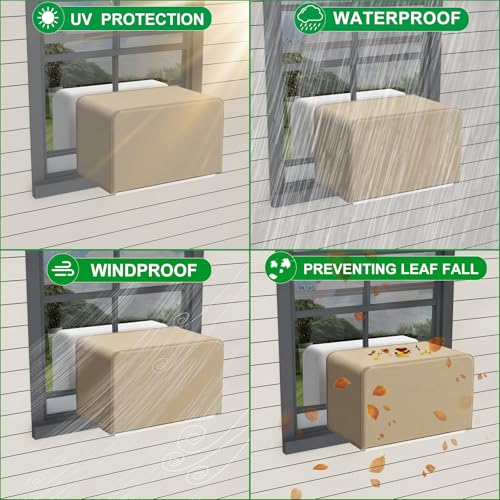 Forestchill Window Air Conditioner Cover, Compatible with Midea U-Shaped Window AC Unit, Fit for 8,000, 10,000, 12,000 BTU, Heavy Duty Weatherproof Air Conditioner Covers for Outside Units - Thumbnail 6