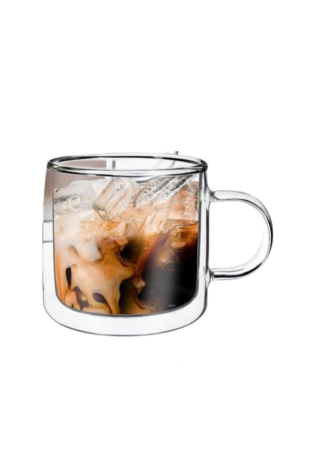 Çift Cidarlı Kahve, Latte, Su Bardağı, 250 ML, Cam Kupa, 1 Adet - 12128