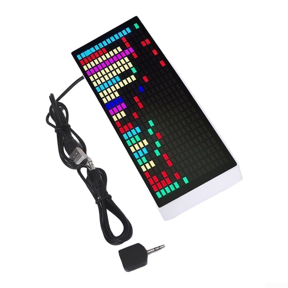 Visualiseur pour spectre Audio RGB avec Horloge 384 LED Visualiseur