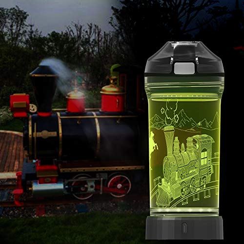 Botella de agua para niños con luz LED 3D de dinosaurio para el colegio 4