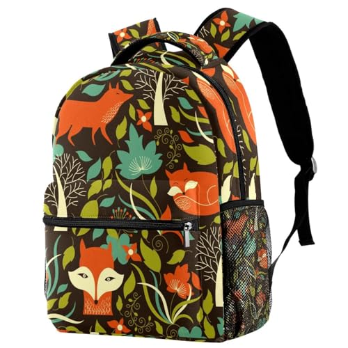 Sac de voyage décontracté et scolaire motif renards mignons