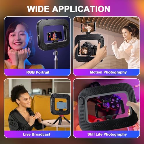 Image of Ring Light for Phone, Phone Ring Light Stabilizer for Video Recording,Smartphone Video Rig for Tiktok Vlogging,RGB Video Light for Photography Filmmaking Video Maker,Stabilizer Light Combination