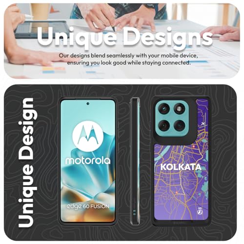 Image of KAPAVER Impulse Back Cover Case Compatible for Motorola Edge 60 Fusion (PC + TPU) (GPS Kolkata), Multicolour