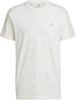تيشرت مزين بشعار العلامة التجارية بنمط 3 خطوط بأكمام قصيرة للرجال من اديداس بطبقة جيرسيه واحدة