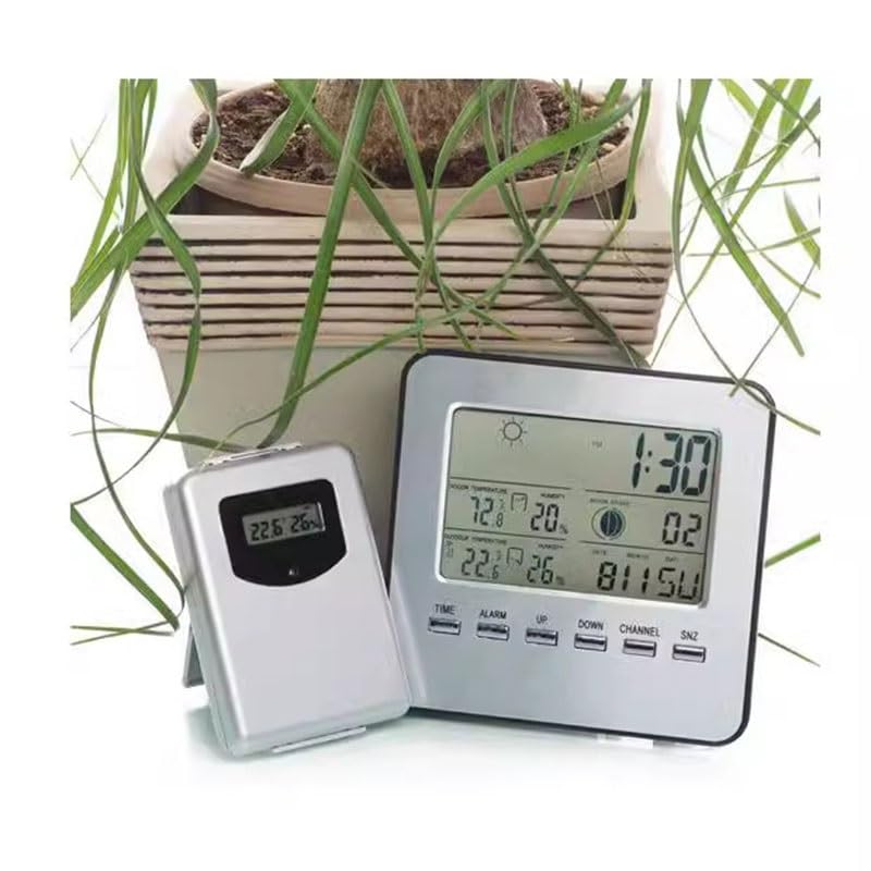 ABS Square Indoor Outdoor Temperature Humidity Meter Electronic Thermometer