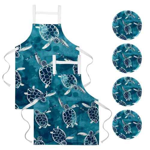 Tablier de cuisine pour restaurant bar et pâtisserie lot de 2 avec broches ajustables