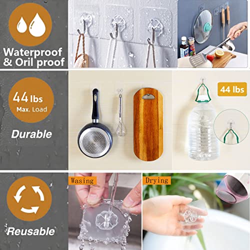 Yyg Adhesive Hooks Set For Hanging- 8 Pcs Hanging Hooks & 2Pcs Plug Hooks, Heavy Duty 44 Lbs Stainless Steel Wall Hooks For Hanging, Kitchen Bathroom Wall Hanger, Indoor Use (10Pcs Hook Set 55Dmm) #TOP4