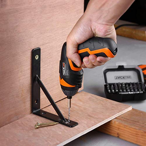 TACKLIFE SDP51DC Electric Screwdriver, 3.6V MAX 2.0Ah Li-ion Cordless Screwdriver Rechargeable, 4N.m, 33pcs Accessories, USB Fast Charging, With LED, for Mounting Furniture, Shelves, Mini-blind etc.