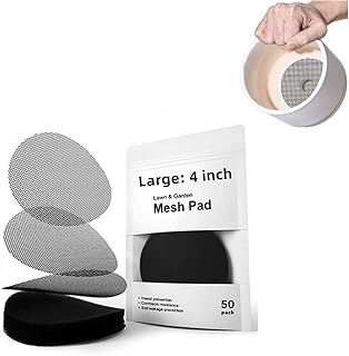Arziliyy Flower Pot Hole Mesh Pad,4 inch Diameter Round Garden's Drainage Mesh Hole Screens,50 pcs Mesh Pads for Flower Pots,Plant Pot Drainage Mesh Pads Keep Soil from Flowing Away