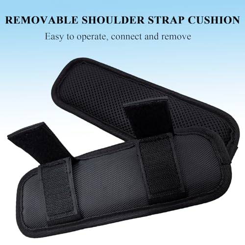 Soft Shoulder Strap Pad, Breathable & Removable Backpack Strap Pads for Bag Strap（2PCS-Black）4