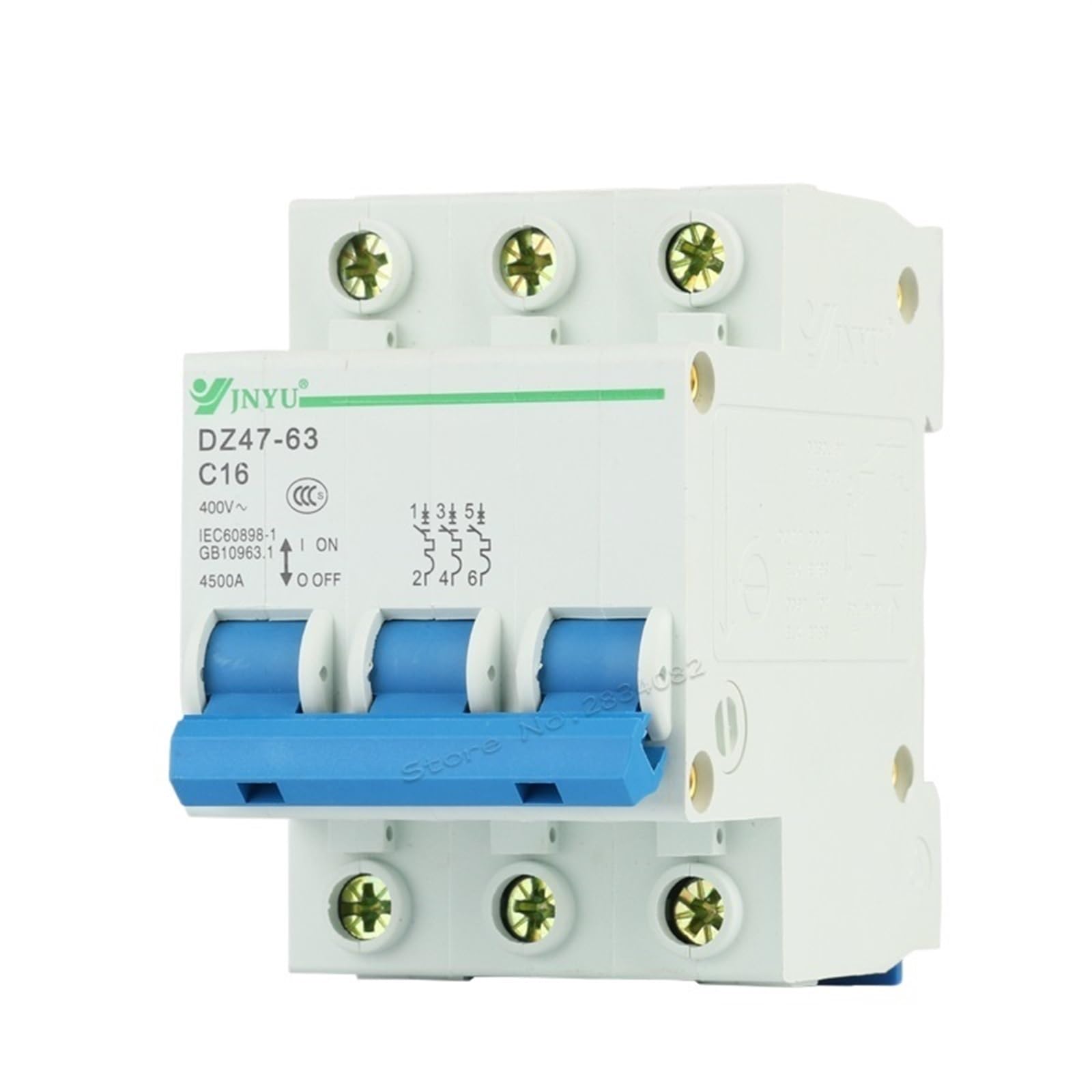 TBZOQAID 3P 3pole 400V Mini Circuit Breaker C Type Curve Isolation Protective DZ47 6A 10A 32A 63A 16A MCB(16a)