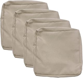 Sqodok Outdoor Cushion Slipcovers 24x24x4, 4Pack Patio Cushion Seat Covers Replacement Splash Proof Furniture Chair Pads C...