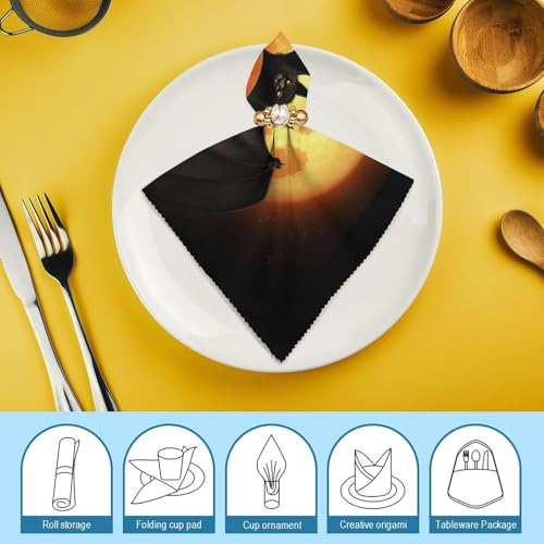 Servilletas de Tela Halloween Bat 18x18 Pulg Reutilizables miniatura 7