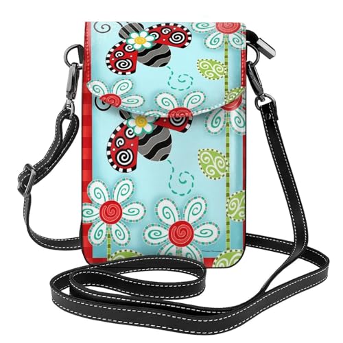 Sac à bandoulière en cuir anti-encombrement pour ranger smartphone et carte de crédit