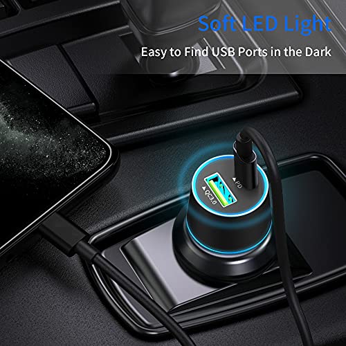 Worsors 20W Pd Usb C Fast Charger Kit Compatible For Iphone 13 Pro/Max/Mini/13/12/11/Xs/Xr/X/8 Plus, Home Wall Charger[Foldable Plug] + Car Charger Adapter + 2 Pack 3Ft Mfi Type C To Lightning Cable #TOP5