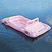 Member's Mark 6-Person Pink Inflatable Island Float with Coolers and Cup Holders