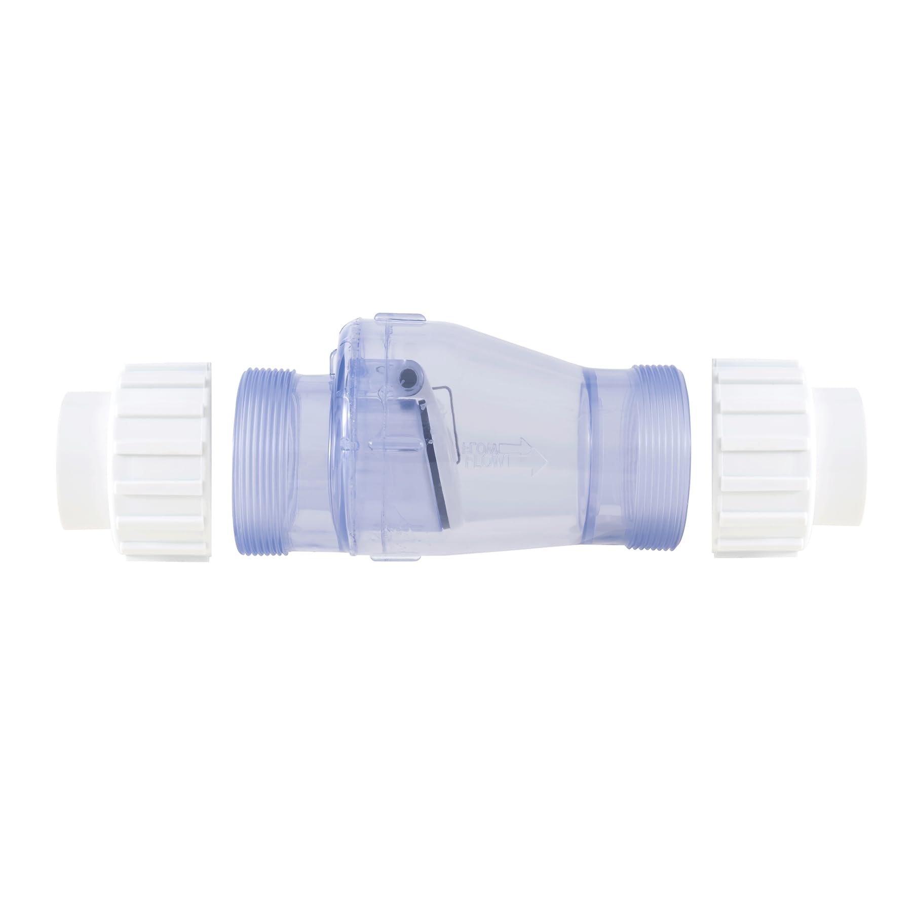 Válvula de retención de PVC transparente/combinación de resorte, transparente, conector de 5 cm, válvula de retención de agua (5 cm)