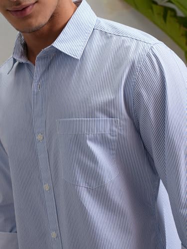 Image of Highlander Men's Slim Fit Striped Shirt | Full Sleeves | Everyday Wear Stylish Shirts for Men